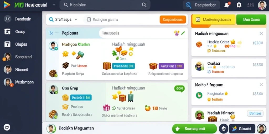 Leaderboard menampilkan peringkat pemain secara real-time.